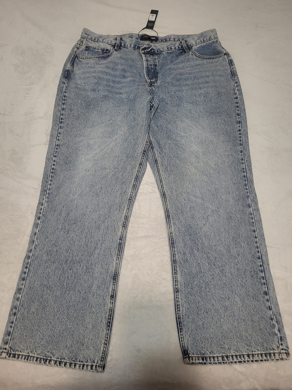 Fashion Nova High Waisted Acid Wash Straight Jeans NWT 20